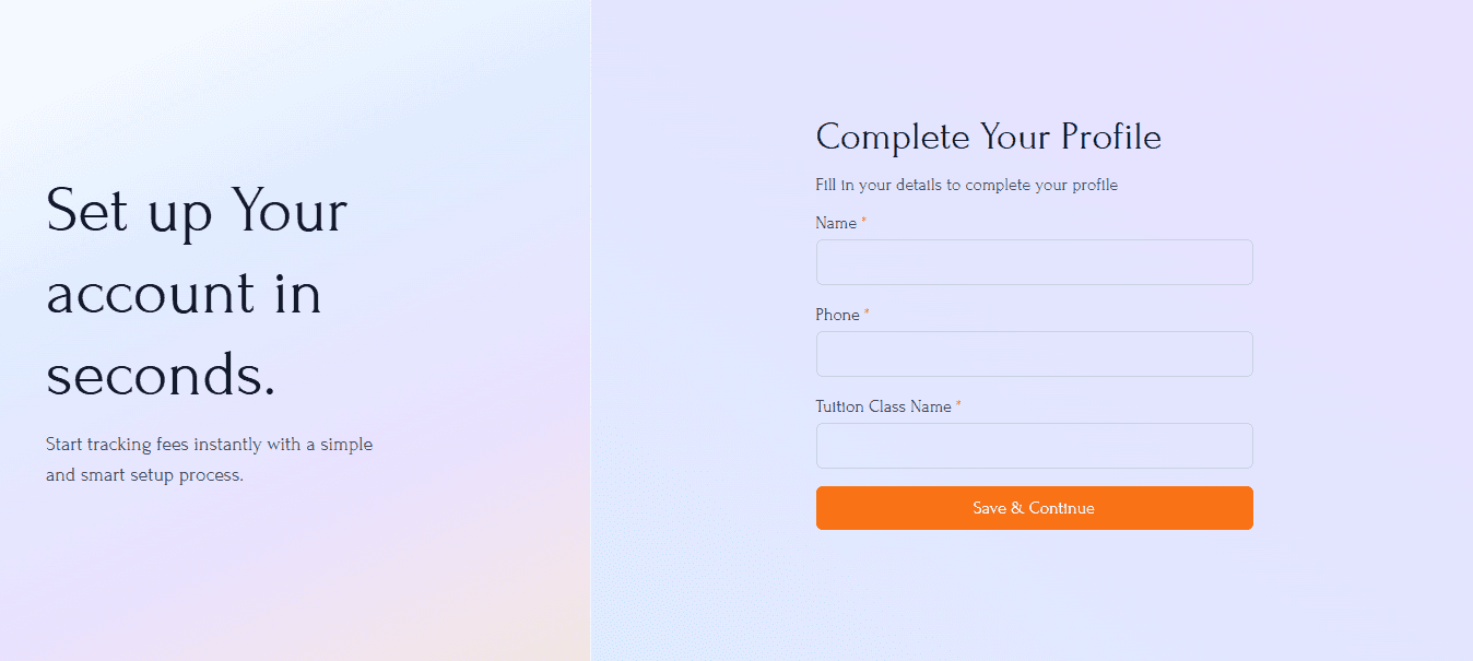 Complete Profile Page Screenshot